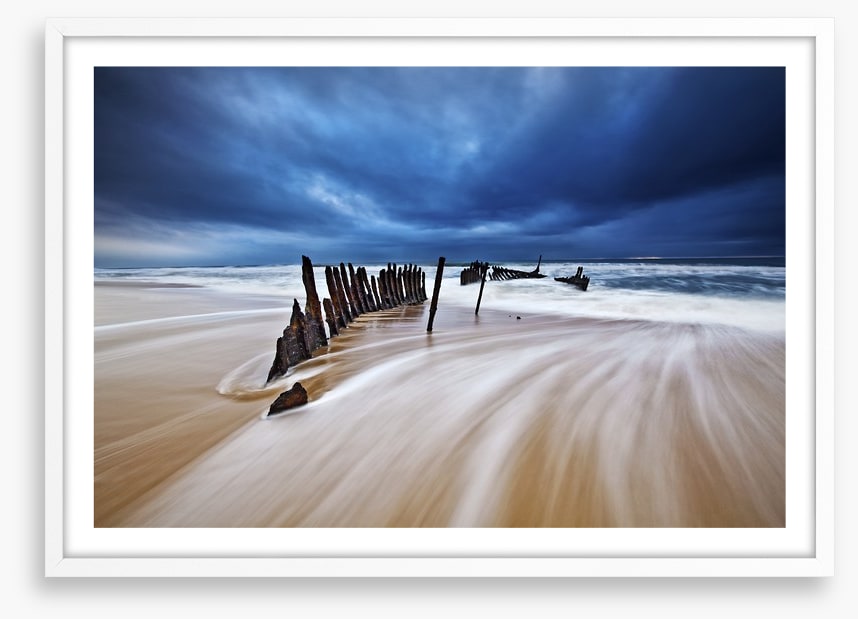 Shipwreck on the beach
