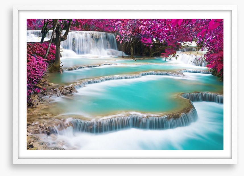 Turquoise Kuang Si waterfalls