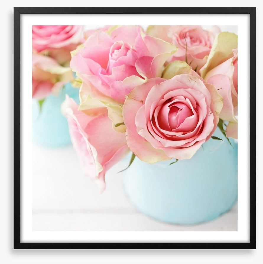 Pink roses in a vase