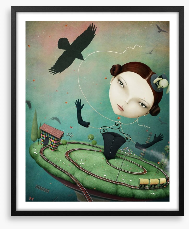 The girl with a train