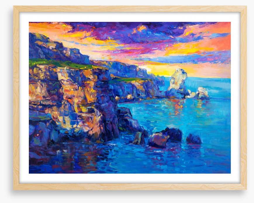 Sunset over the cliffs