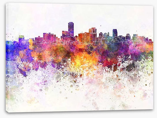 Adelaide skyline watercolour