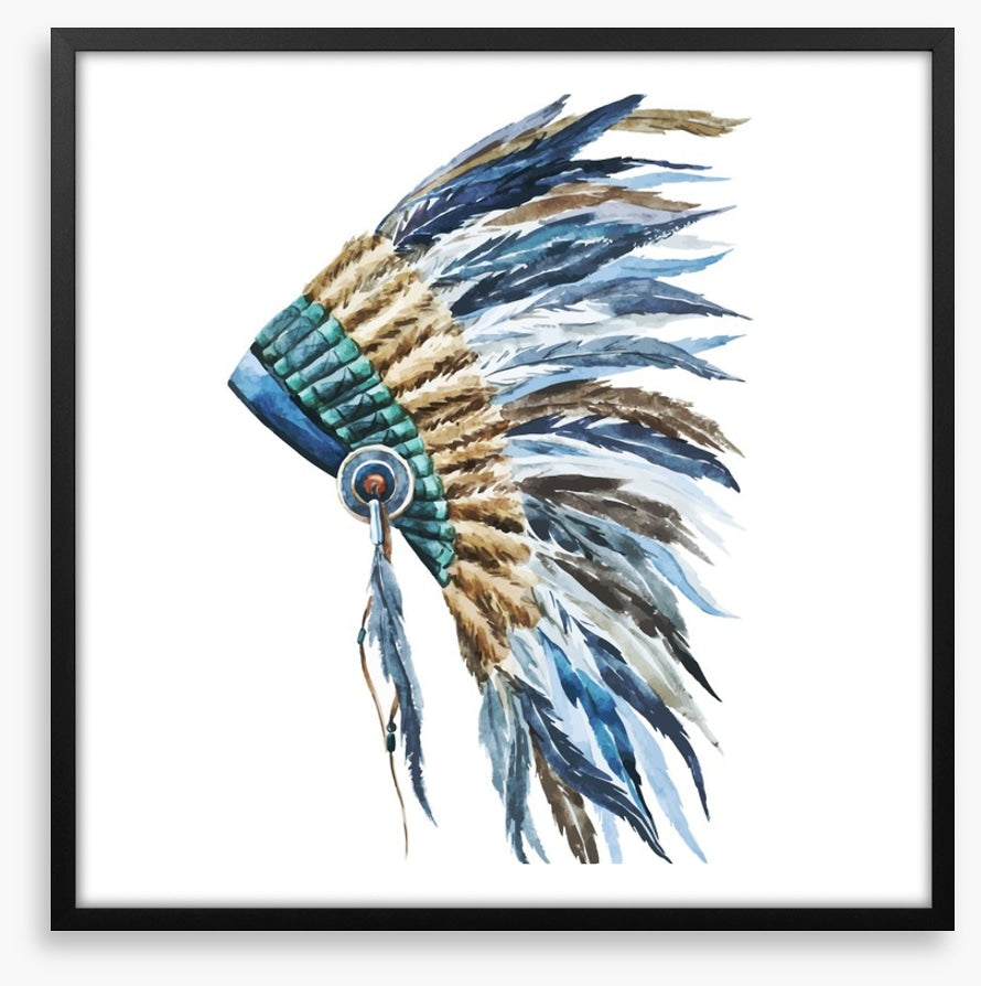 Blue native headdress