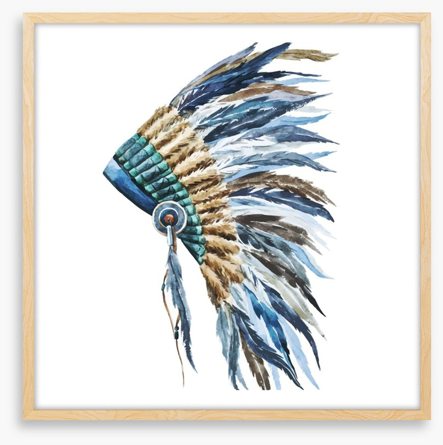 Blue native headdress