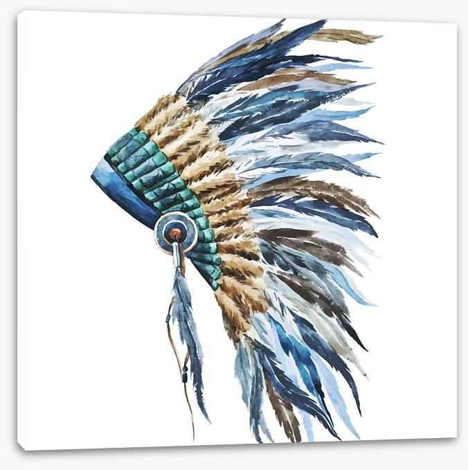 Blue native headdress