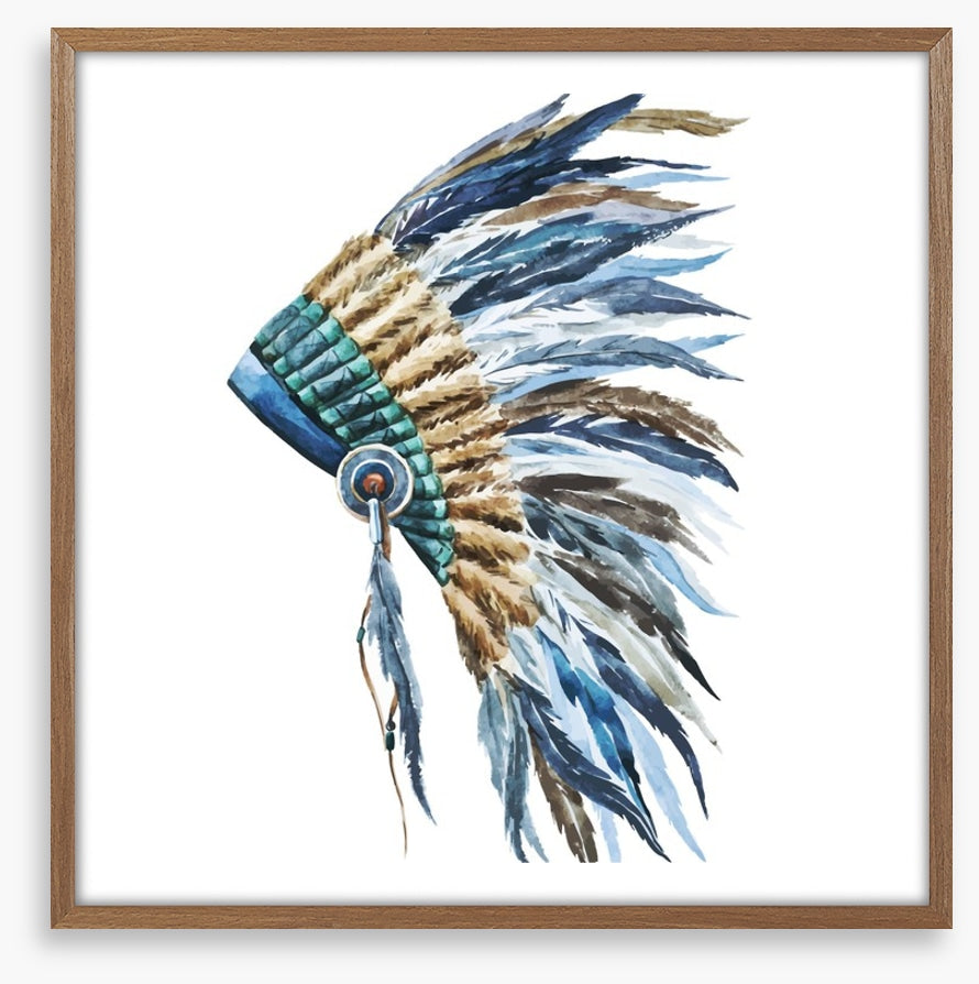 Blue native headdress