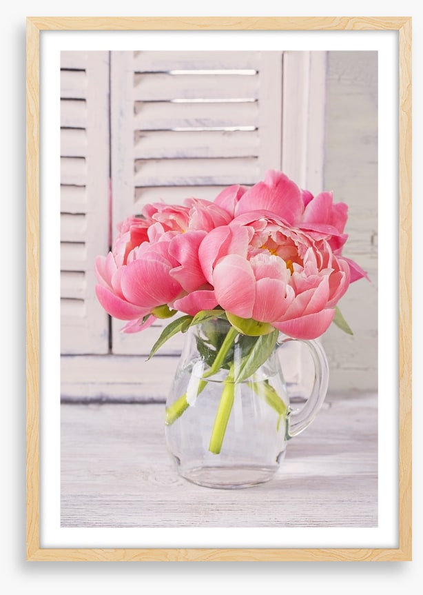 Peonies by the window