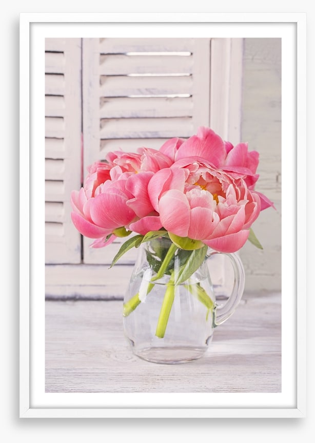 Peonies by the window