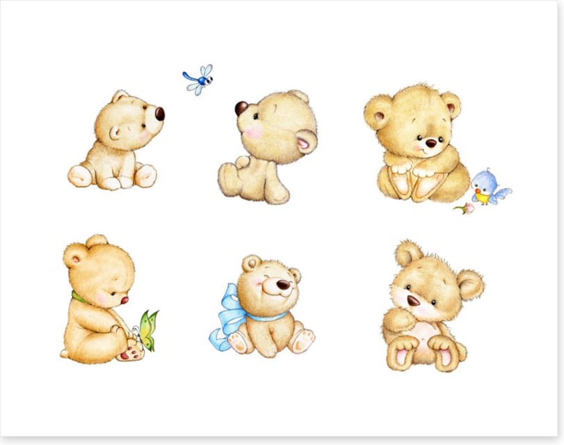 Six little bears