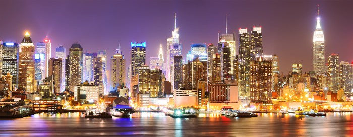 Twinkling Manhattan skyline
