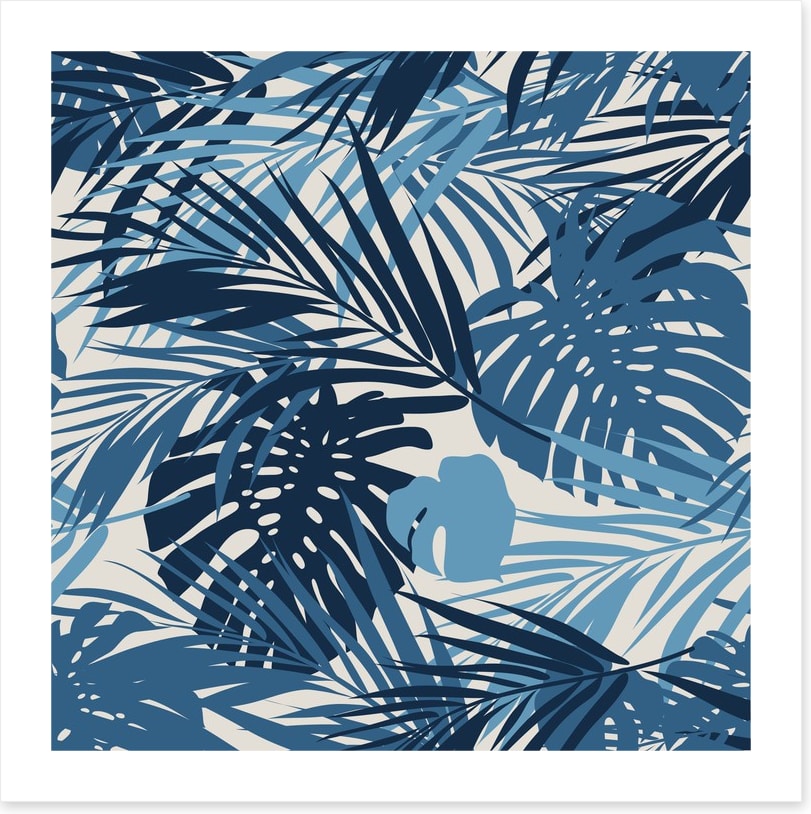 Retro jungle leaves