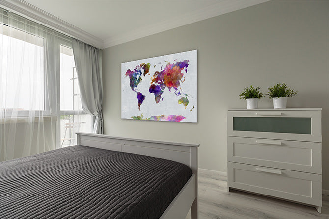 Watercolour splash map