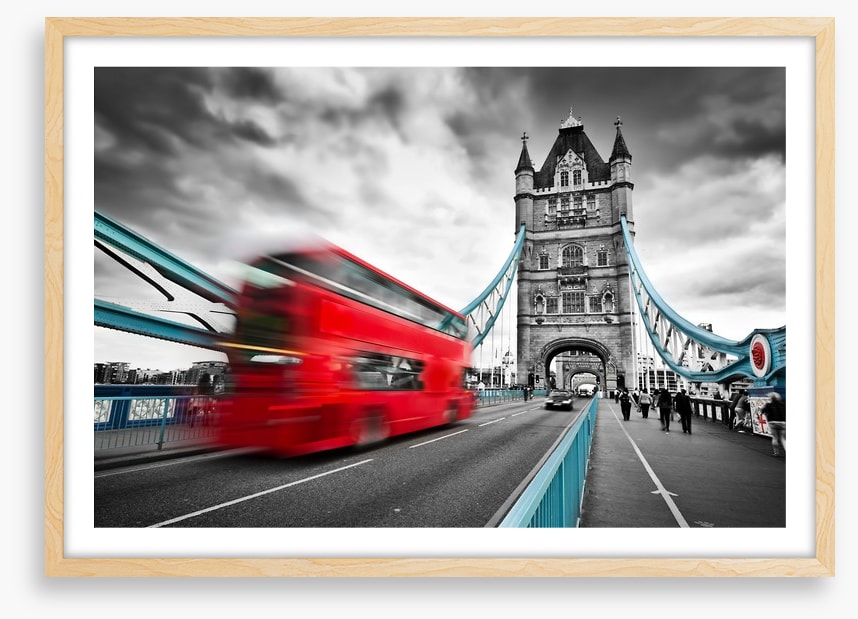 London bus in motion