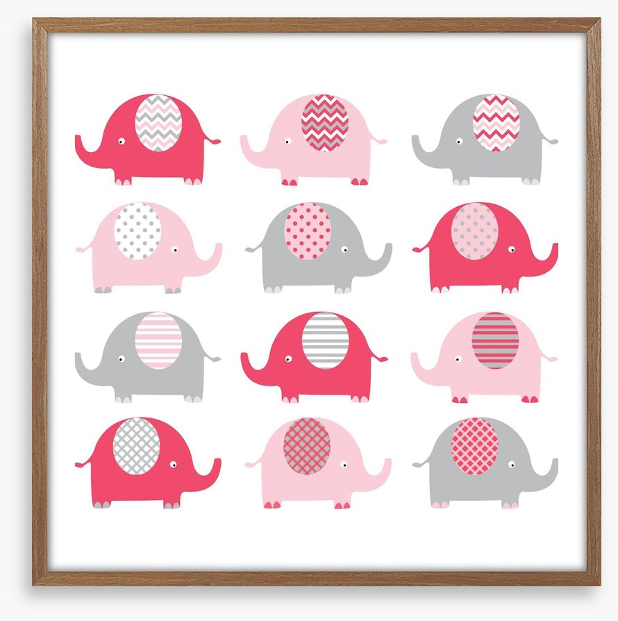 Baby pink elephants