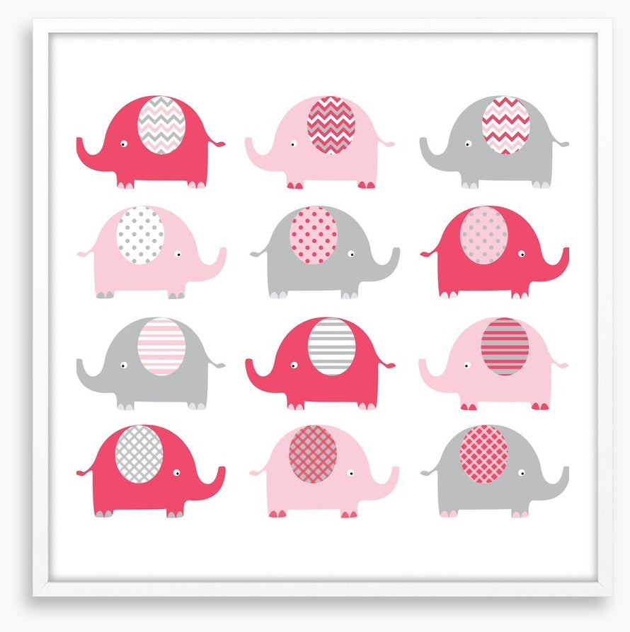Baby pink elephants