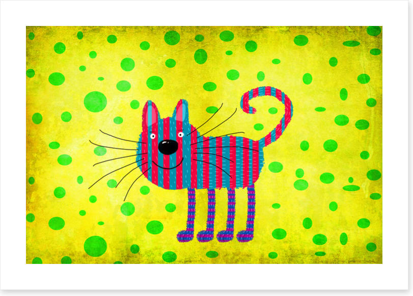 Striped cat with spots