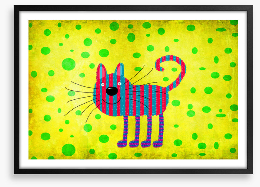 Striped cat with spots