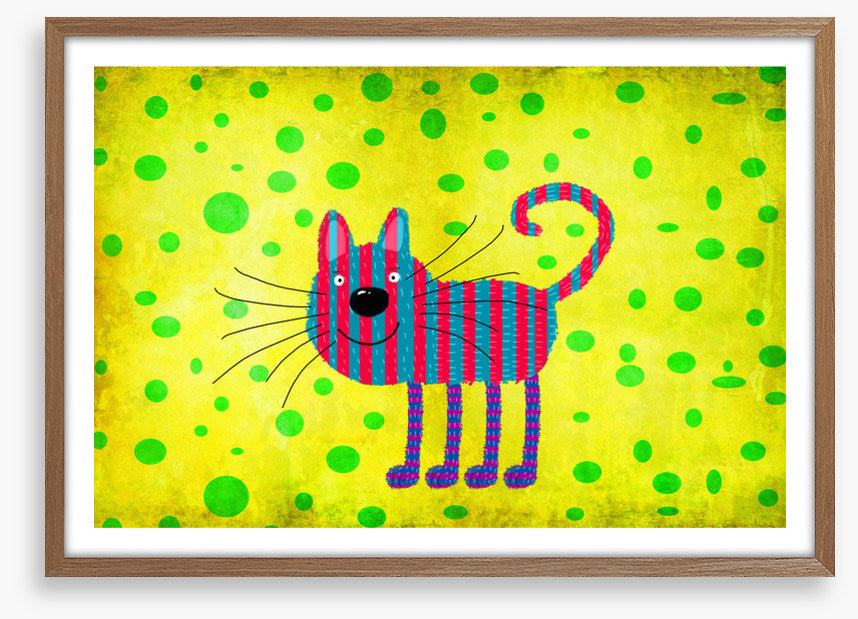 Striped cat with spots