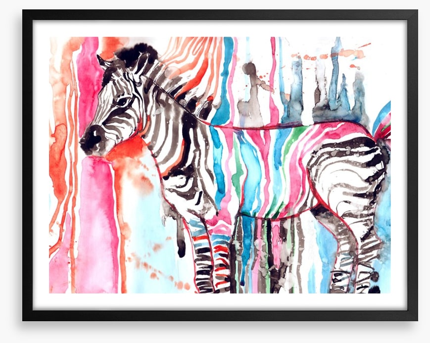 Watercolour zebra