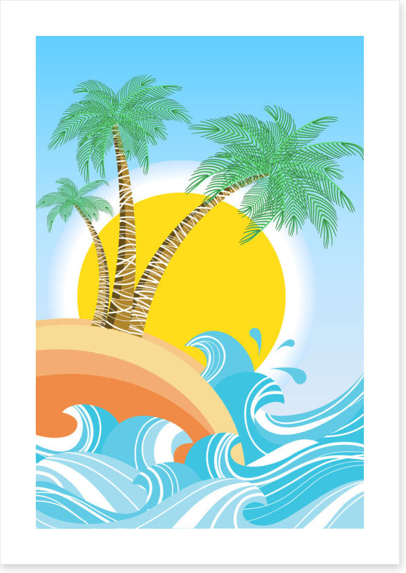 Palm tree island