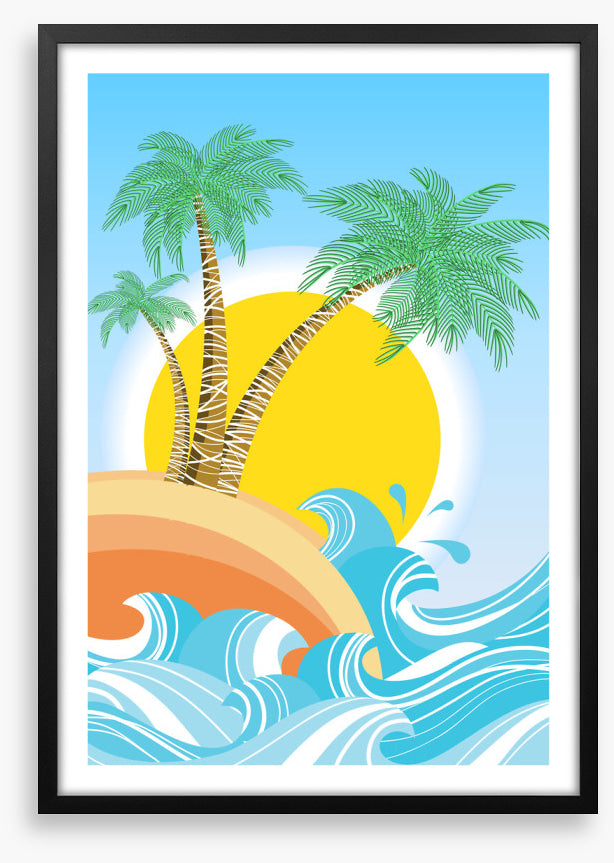 Palm tree island