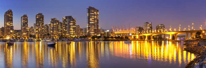 Vancouver skyline reflections
