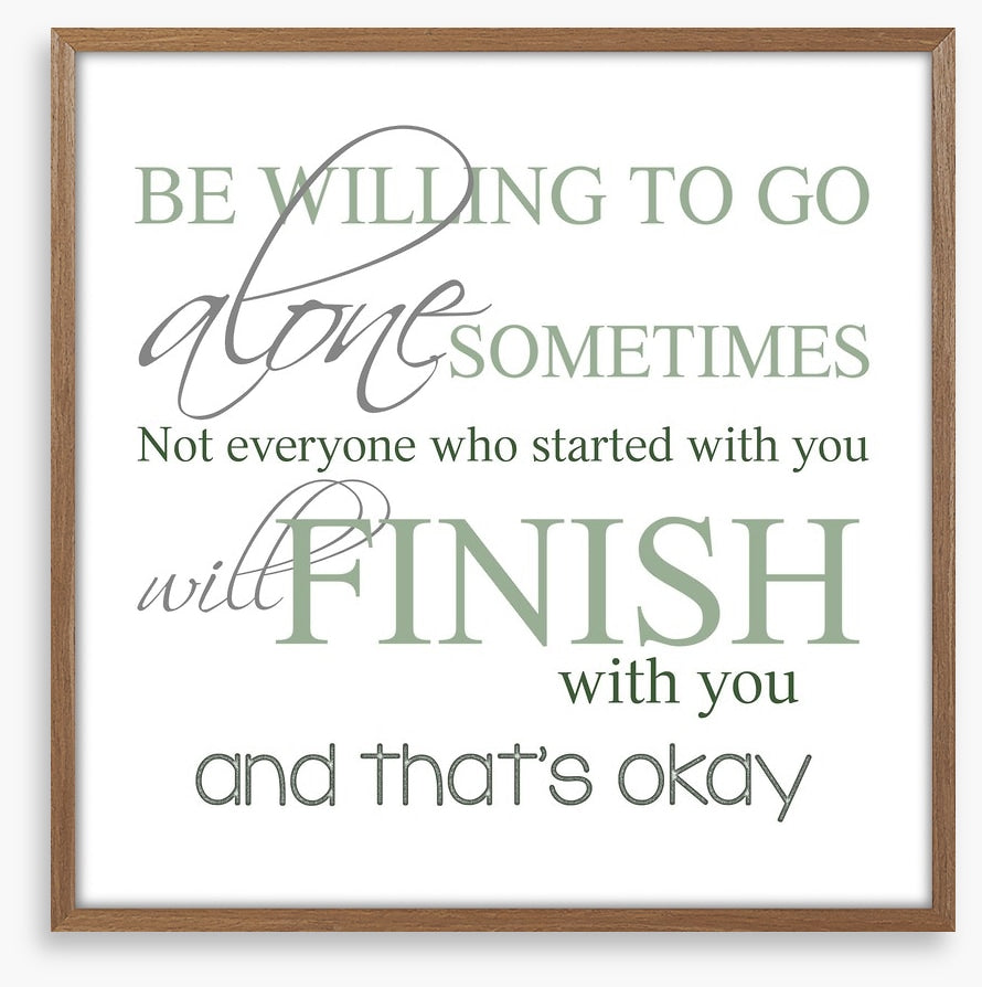 Go it alone