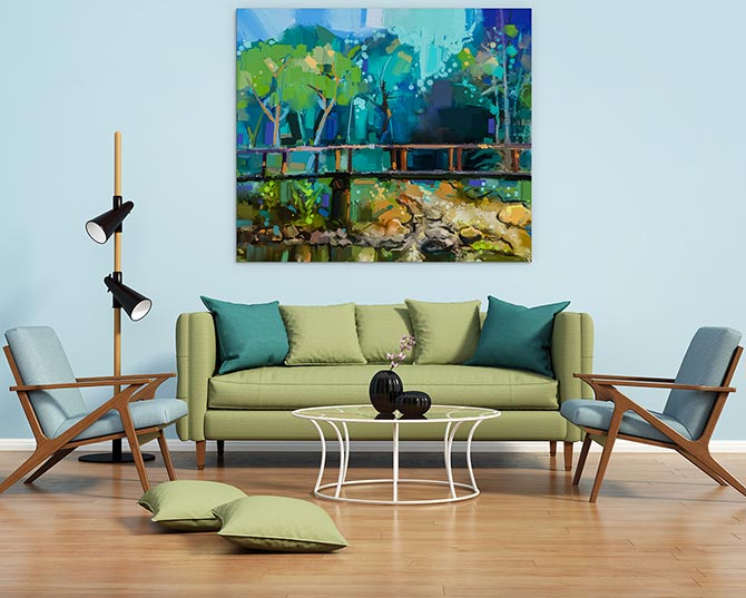 Bridge over the forest creek