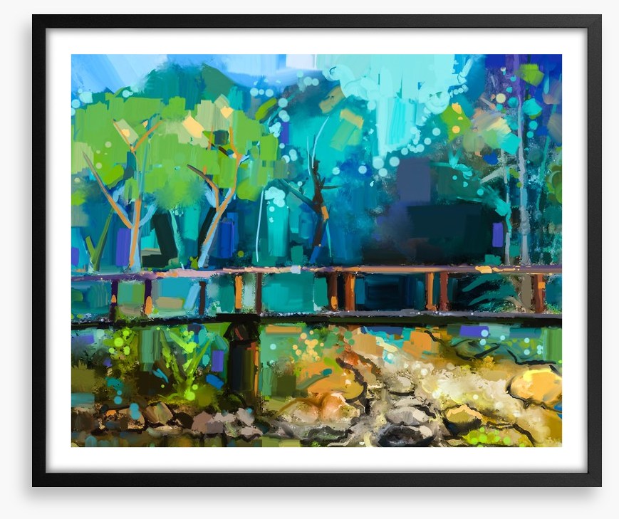 Bridge over the forest creek