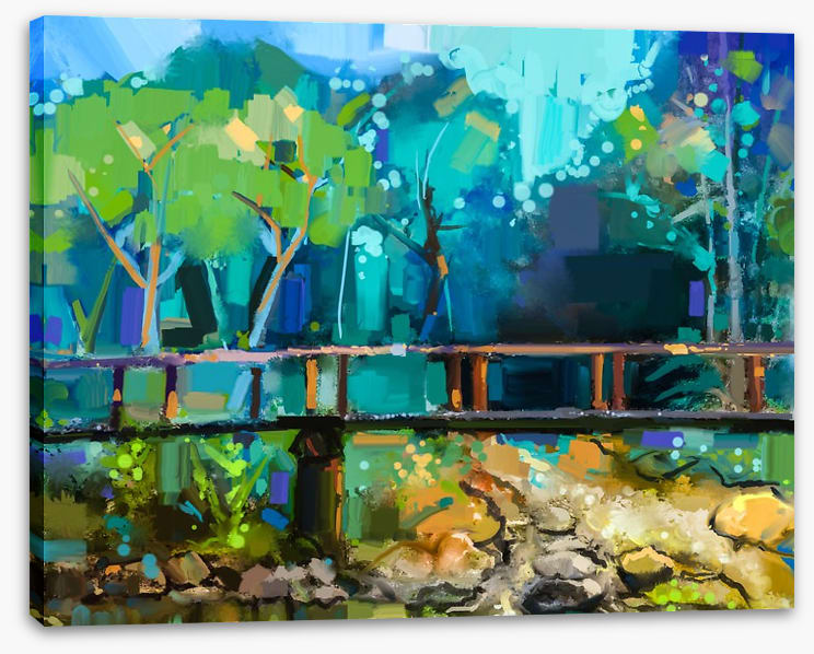 Bridge over the forest creek