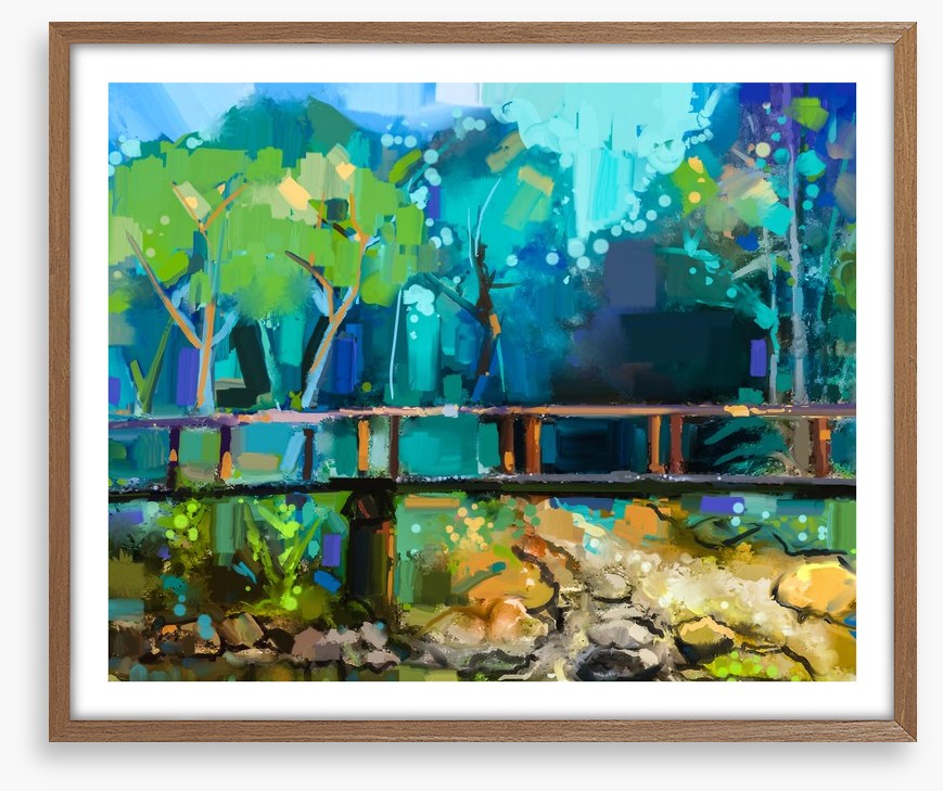 Bridge over the forest creek