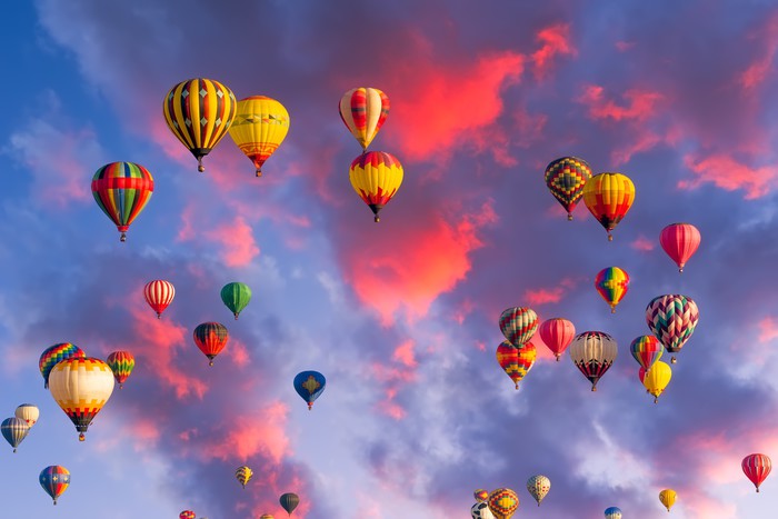Clouds of balloons