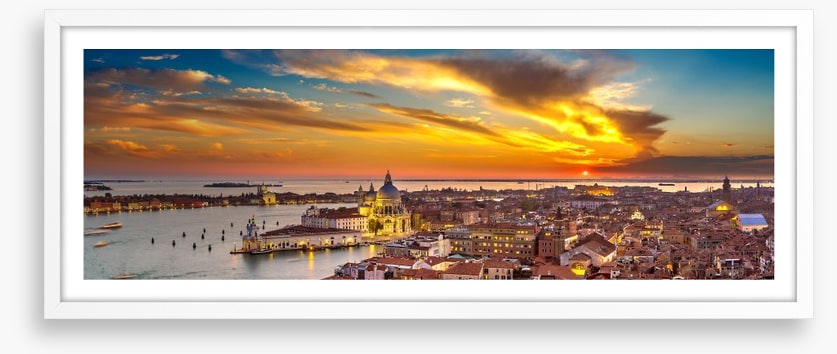 Sunset over the basilica