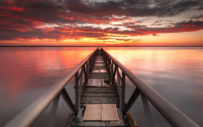 Pier into the sunset