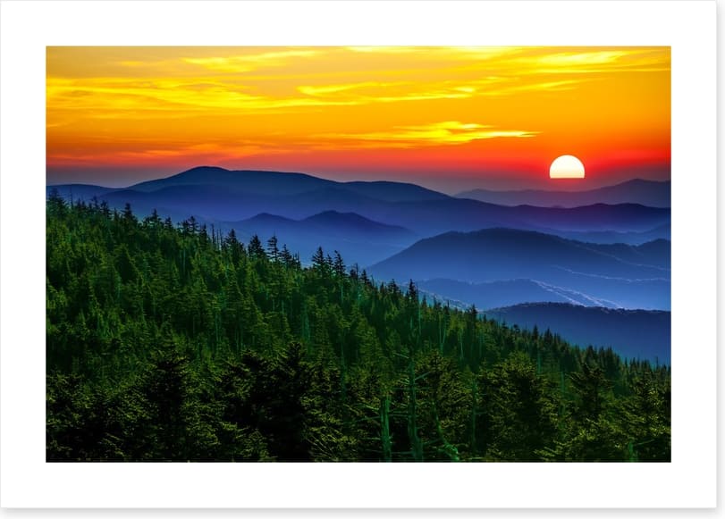 Smoky Mountains sunset, Tennessee