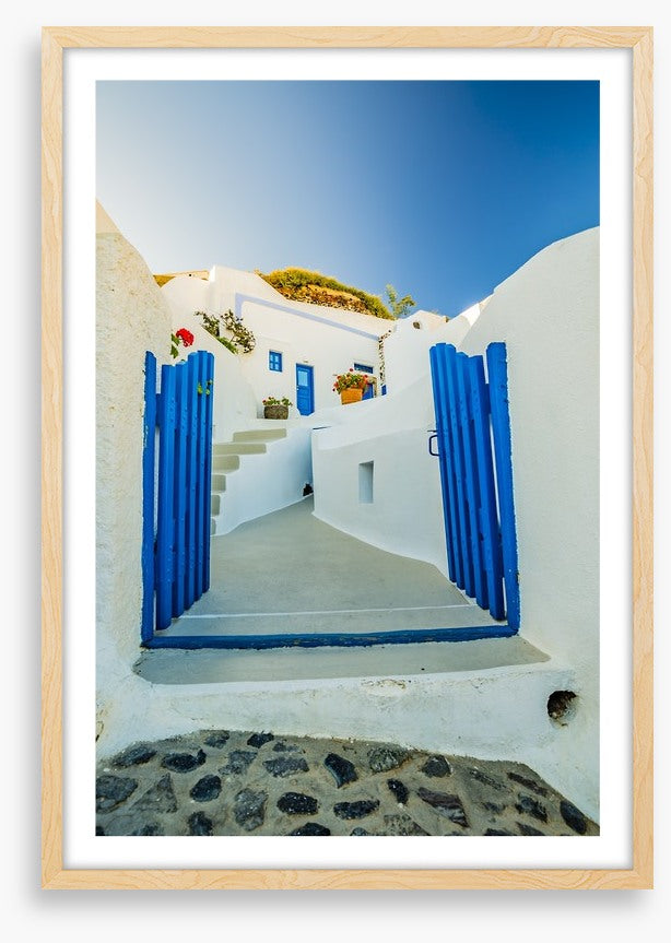 Past the blue gate