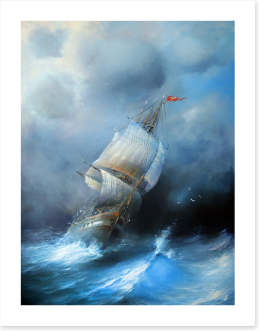 Sailboat in the storm