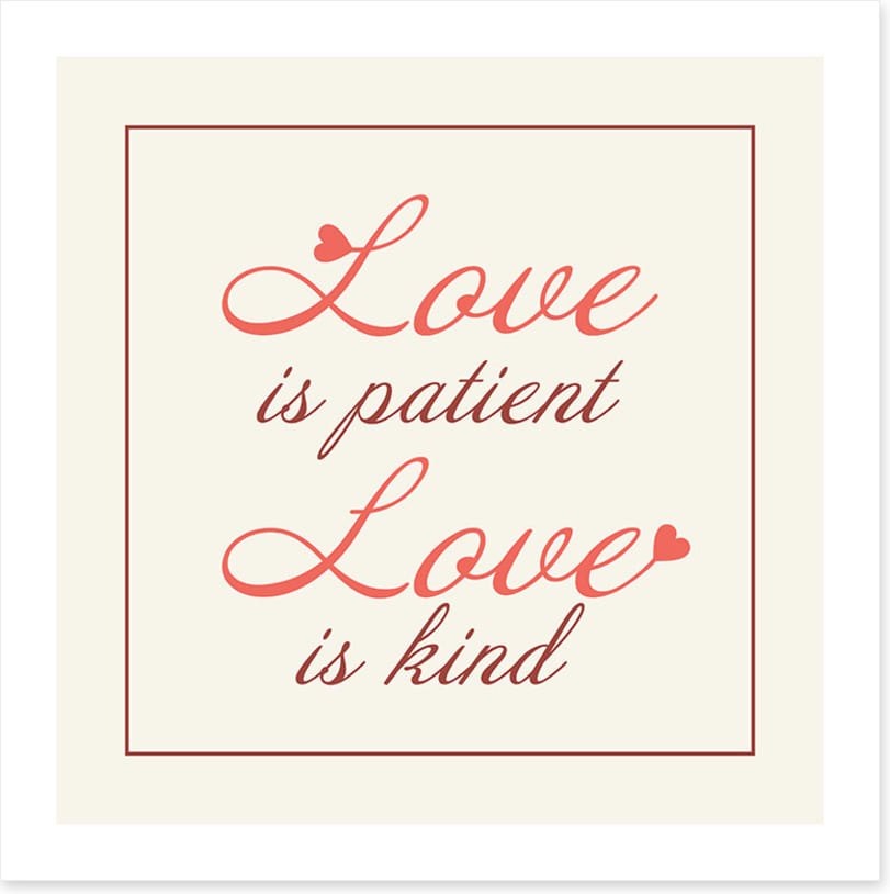 Love is patient