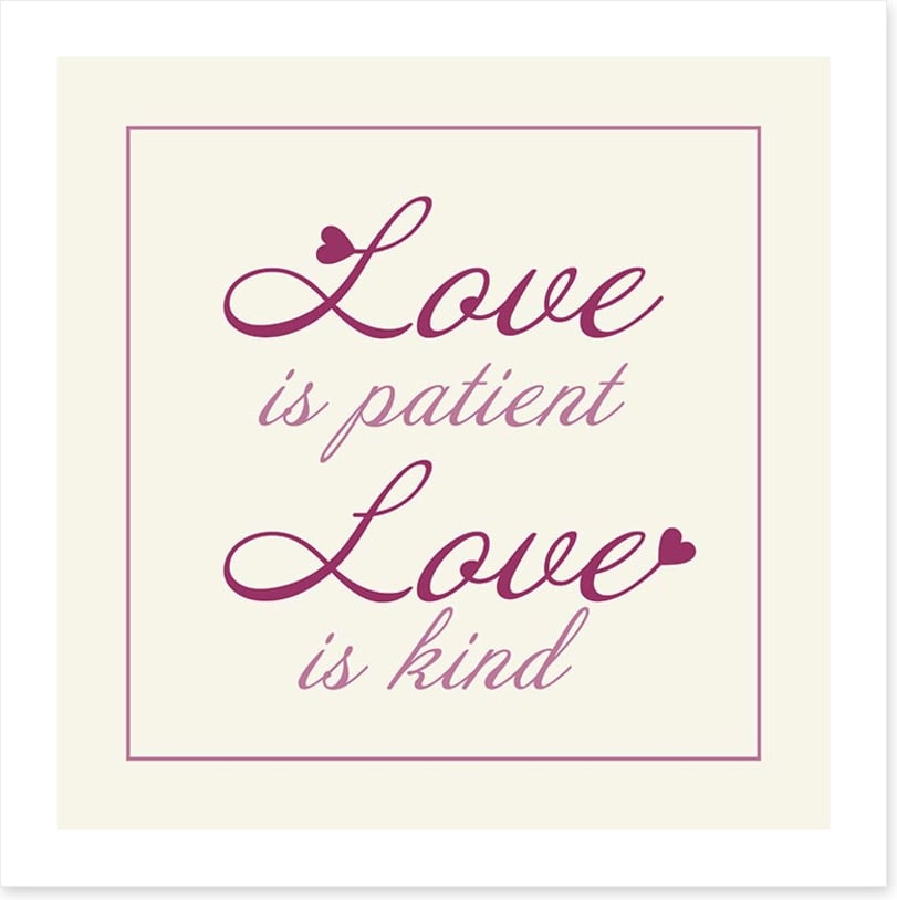 Love is patient