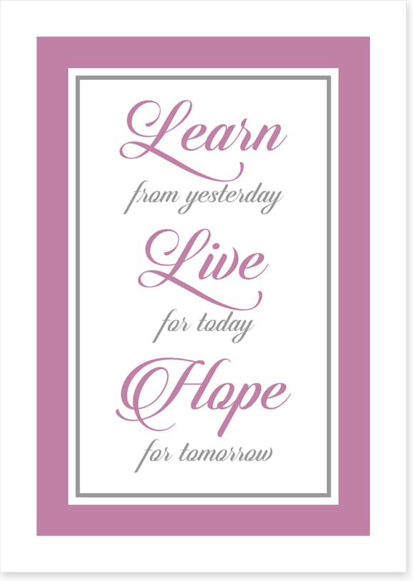 Live for today