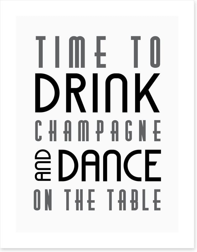 Time to drink champagne