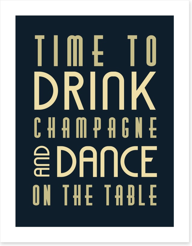 Time to drink champagne
