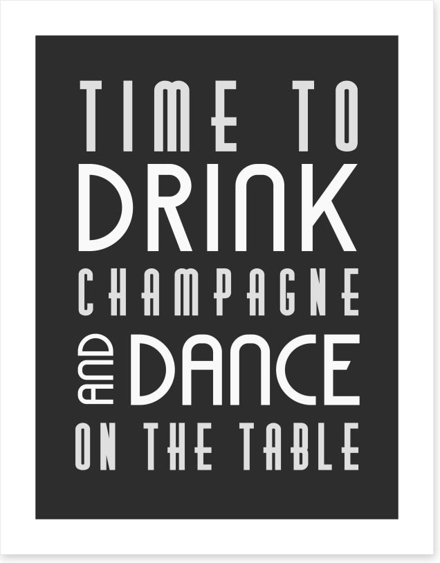Time to drink champagne
