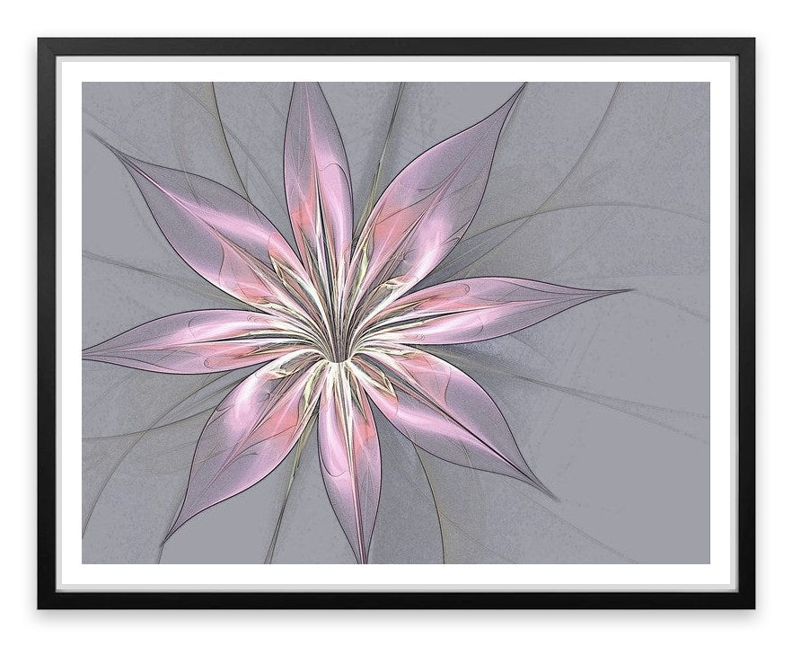 Silk flower in grey