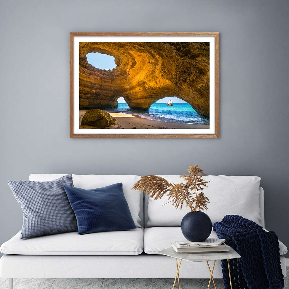 In the coastal cave