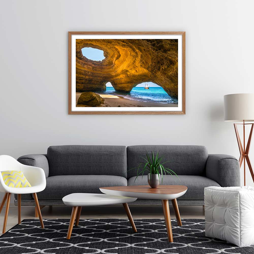 In the coastal cave