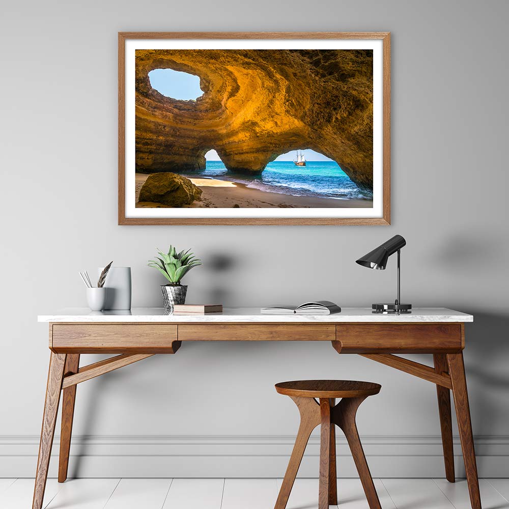 In the coastal cave