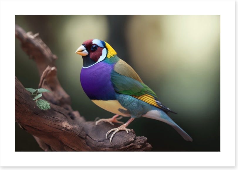 Seven-coloured Gouldian finch