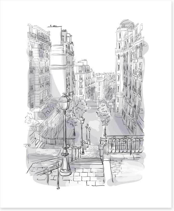 Montmarte monochrome