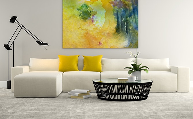 Modern Living Room - Mellow Yellow